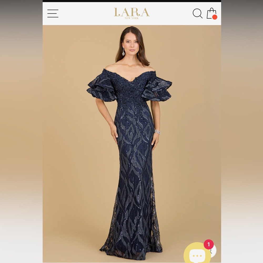 LARA Midnight Blue Mermaid Gown. Mother of the bride dress